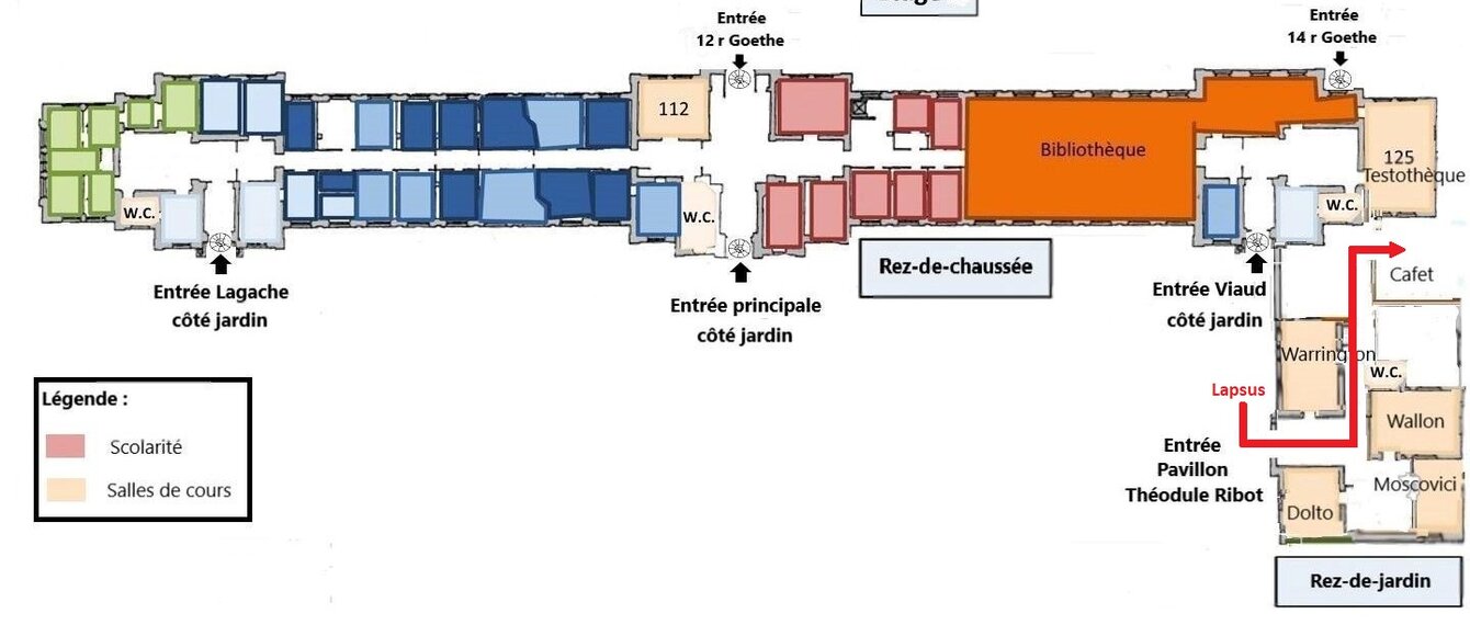 Plan d'accès à la Kfet et à l'amicale